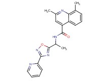 2,8-dimethyl-N-[1-(3-pyridin-2-yl-1,2,4-oxadiazol-5-yl)ethyl]quinoline-4-carboxamide