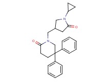 1-[(1-cyclopropyl-5-oxopyrrolidin-3-yl)methyl]-5,5-diphenylpiperidin-2-one