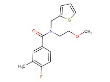 4-fluoro-N-(2-methoxyethyl)-3-methyl-N-(2-thienylmethyl)benzamide