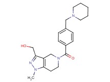 {1-methyl-5-[4-(1-piperidinylmethyl)benzoyl]-4,5,6,7-tetrahydro-1H-pyrazolo[4,3-c]pyridin-3-yl}methanol