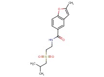 N-[2-(isobutylsulfonyl)ethyl]-2-methyl-1-benzofuran-5-carboxamide