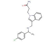 3-[3-({[1-(4-chlorophenyl)ethyl]amino}methyl)-1H-indol-1-yl]propanamide