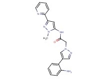 2-[4-(2-aminophenyl)-1H-pyrazol-1-yl]-N-(1-methyl-3-pyridin-2-yl-1H-pyrazol-5-yl)acetamide