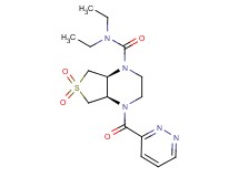 (4aR*,7aS*)-N,N-diethyl-4-(3-pyridazinylcarbonyl)hexahydrothieno[3,4-b]pyrazine-1(2H)-carboxamide 6,6-dioxide