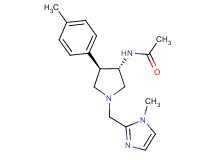 N-[(3S*,4R*)-1-[(1-methyl-1H-imidazol-2-yl)methyl]-4-(4-methylphenyl)-3-pyrrolidinyl]acetamide