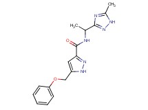N-[1-(5-methyl-1H-1,2,4-triazol-3-yl)ethyl]-5-(phenoxymethyl)-1H-pyrazole-3-carboxamide