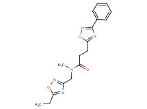 N-[(5-ethyl-1,2,4-oxadiazol-3-yl)methyl]-N-methyl-3-(3-phenyl-1,2,4-oxadiazol-5-yl)propanamide