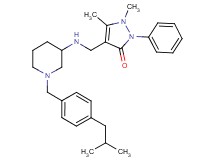4-({[1-(4-isobutylbenzyl)-3-piperidinyl]amino}methyl)-1,5-dimethyl-2-phenyl-1,2-dihydro-3H-pyrazol-3-one