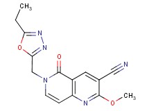 6-[(5-ethyl-1,3,4-oxadiazol-2-yl)methyl]-2-methoxy-5-oxo-5,6-dihydro-1,6-naphthyridine-3-carbonitrile