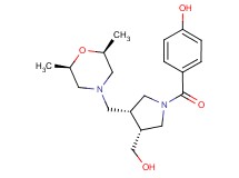 4-{[(3R*,4R*)-3-{[(2R*,6S*)-2,6-dimethylmorpholin-4-yl]methyl}-4-(hydroxymethyl)pyrrolidin-1-yl]carbonyl}phenol