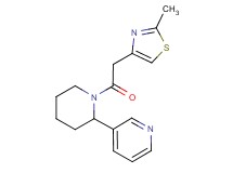 3-{1-[(2-methyl-1,3-thiazol-4-yl)acetyl]-2-piperidinyl}pyridine