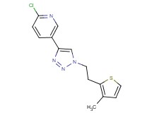 2-chloro-5-{1-[2-(3-methyl-2-thienyl)ethyl]-1H-1,2,3-triazol-4-yl}pyridine