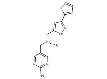 5-[(methyl{[3-(2-thienyl)-1H-pyrazol-5-yl]methyl}amino)methyl]pyrimidin-2-amine