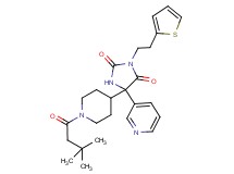 5-[1-(3,3-dimethylbutanoyl)-4-piperidinyl]-5-(3-pyridinyl)-3-[2-(2-thienyl)ethyl]-2,4-imidazolidinedione