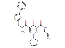 N'-allyl-1-cyclopentyl-N-methyl-4-oxo-N-[(4-phenyl-1,3-thiazol-2-yl)methyl]-1,4-dihydro-3,5-pyridinedicarboxamide