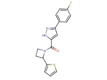 3-(4-fluorophenyl)-5-{[2-(2-thienyl)-1-azetidinyl]carbonyl}-1H-pyrazole