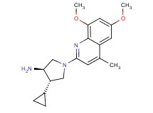 (3R*,4S*)-4-cyclopropyl-1-(6,8-dimethoxy-4-methylquinolin-2-yl)pyrrolidin-3-amine