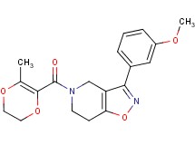 3-(3-methoxyphenyl)-5-[(3-methyl-5,6-dihydro-1,4-dioxin-2-yl)carbonyl]-4,5,6,7-tetrahydroisoxazolo[4,5-c]pyridine