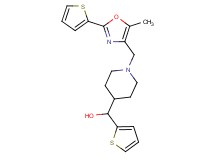 (1-{[5-methyl-2-(2-thienyl)-1,3-oxazol-4-yl]methyl}-4-piperidinyl)(2-thienyl)methanol