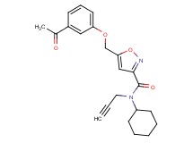 5-[(3-acetylphenoxy)methyl]-N-cyclohexyl-N-2-propyn-1-yl-3-isoxazolecarboxamide