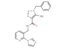 1-benzyl-N-{[2-(1H-imidazol-1-yl)pyridin-3-yl]methyl}-5-methyl-1H-1,2,3-triazole-4-carboxamide