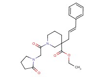ethyl 1-[(2-oxo-1-pyrrolidinyl)acetyl]-3-[(2E)-3-phenyl-2-propen-1-yl]-3-piperidinecarboxylate