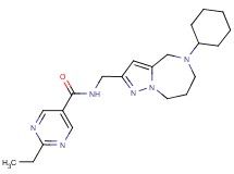 N-[(5-cyclohexyl-5,6,7,8-tetrahydro-4H-pyrazolo[1,5-a][1,4]diazepin-2-yl)methyl]-2-ethylpyrimidine-5-carboxamide