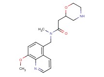 N-[(8-methoxyquinolin-5-yl)methyl]-N-methyl-2-morpholin-2-ylacetamide
