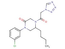 5-butyl-1-(3-chlorophenyl)-4-(1H-tetrazol-1-ylacetyl)-2-piperazinone