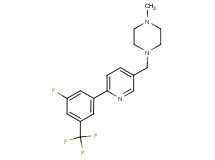 1-({6-[3-fluoro-5-(trifluoromethyl)phenyl]pyridin-3-yl}methyl)-4-methylpiperazine