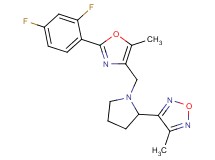 3-(1-{[2-(2,4-difluorophenyl)-5-methyl-1,3-oxazol-4-yl]methyl}-2-pyrrolidinyl)-4-methyl-1,2,5-oxadiazole