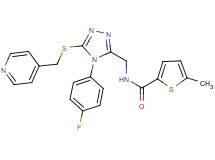 N-({4-(4-fluorophenyl)-5-[(4-pyridinylmethyl)thio]-4H-1,2,4-triazol-3-yl}methyl)-5-methyl-2-thiophenecarboxamide