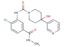 N-{2-chloro-5-[(methylamino)carbonyl]phenyl}-4-hydroxy-4-pyridin-3-ylpiperidine-1-carboxamide