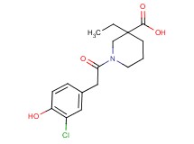 1-[(3-chloro-4-hydroxyphenyl)acetyl]-3-ethylpiperidine-3-carboxylic acid