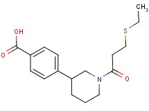 4-{1-[3-(ethylthio)propanoyl]piperidin-3-yl}benzoic acid