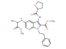 methyl 5-[(2-methoxy-1-methyl-2-oxoethyl)amino]-1-(2-phenylethyl)-3-[(tetrahydro-2-furanylcarbonyl)amino]-1H-pyrrolo[2,3-b]pyridine-2-carboxylate