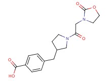 4-({1-[(2-oxo-1,3-oxazolidin-3-yl)acetyl]pyrrolidin-3-yl}methyl)benzoic acid