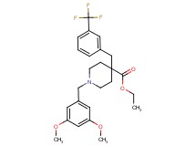 ethyl 1-(3,5-dimethoxybenzyl)-4-[3-(trifluoromethyl)benzyl]-4-piperidinecarboxylate