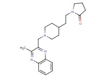 1-(2-{1-[(3-methyl-2-quinoxalinyl)methyl]-4-piperidinyl}ethyl)-2-pyrrolidinone