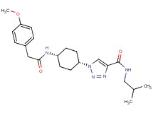 N-isobutyl-1-(cis-4-{[(4-methoxyphenyl)acetyl]amino}cyclohexyl)-1H-1,2,3-triazole-4-carboxamide
