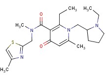 2-ethyl-1-[(1-ethyl-2-pyrrolidinyl)methyl]-N,6-dimethyl-N-[(4-methyl-1,3-thiazol-2-yl)methyl]-4-oxo-1,4-dihydro-3-pyridinecarboxamide