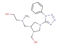2-[{[(3R*,4R*)-4-(hydroxymethyl)-1-(1-phenyl-1H-tetrazol-5-yl)pyrrolidin-3-yl]methyl}(methyl)amino]ethanol