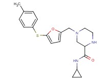 N-cyclopropyl-4-({5-[(4-methylphenyl)thio]-2-furyl}methyl)-2-piperazinecarboxamide