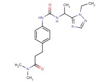 3-{4-[({[1-(1-ethyl-1H-1,2,4-triazol-5-yl)ethyl]amino}carbonyl)amino]phenyl}-N,N-dimethylpropanamide