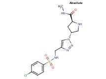 (4R)-4-[4-({[(4-chlorophenyl)sulfonyl]amino}methyl)-1H-1,2,3-triazol-1-yl]-N-methyl-L-prolinamide