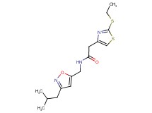 2-[2-(ethylthio)-1,3-thiazol-4-yl]-N-[(3-isobutylisoxazol-5-yl)methyl]acetamide