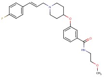 3-({1-[(2E)-3-(4-fluorophenyl)-2-propen-1-yl]-4-piperidinyl}oxy)-N-(2-methoxyethyl)benzamide