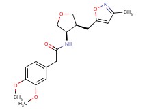 2-(3,4-dimethoxyphenyl)-N-{(3R*,4S*)-4-[(3-methylisoxazol-5-yl)methyl]tetrahydrofuran-3-yl}acetamide