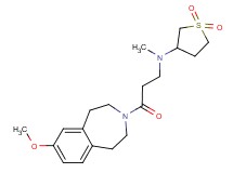 (1,1-dioxidotetrahydro-3-thienyl)[3-(7-methoxy-1,2,4,5-tetrahydro-3H-3-benzazepin-3-yl)-3-oxopropyl]methylamine