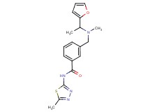 3-{[[1-(2-furyl)ethyl](methyl)amino]methyl}-N-(5-methyl-1,3,4-thiadiazol-2-yl)benzamide